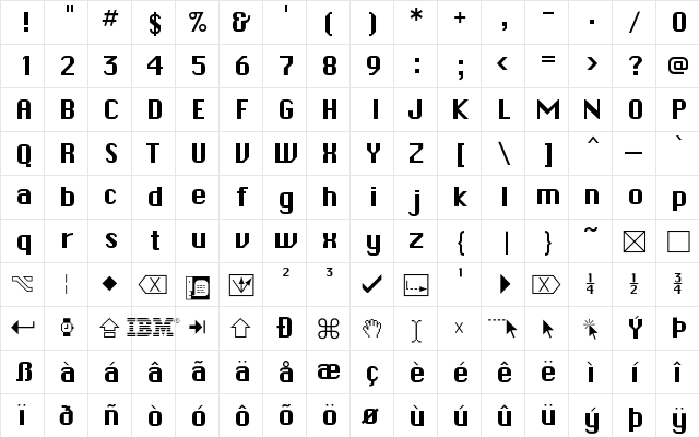 CheckboxFLF Regular font glyph preview CheckboxFLF Regular font glyphpreview
