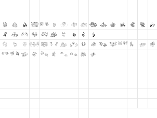 LSFlorals3 Regular font glyph preview LSFlorals3 Regular font glyphpreview