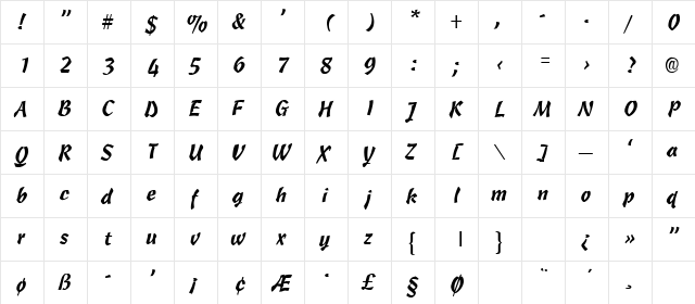CARMENC Regular font glyph preview CARMENC Regular font glyphpreview