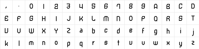 Clockwork normal font glyph preview Clockwork normal font glyphpreview