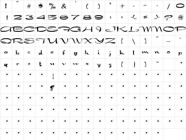 Long Run 5 Regular font glyph preview Long Run 5 Regular font glyphpreview