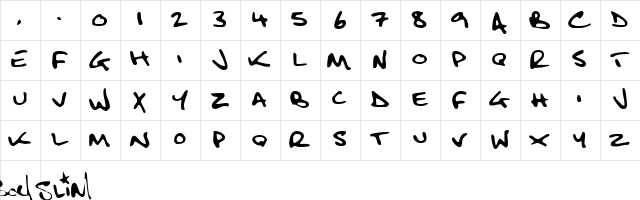 Fatboy Slim BLTC (BRK) Regular font glyph preview Fatboy Slim BLTC (BRK) Regular font glyphpreview