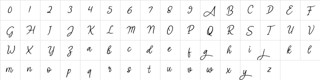 Angel Signature Italic Regular font glyph preview Angel Signature Italic Regular font glyphpreview