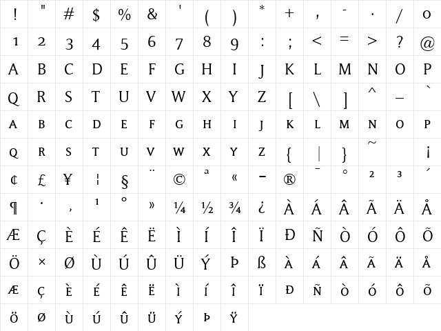 Memento SmallCaps Regular font glyph preview Memento SmallCaps Regular font glyphpreview