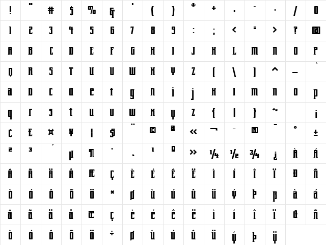 Farrier ICG Bold font glyph preview Farrier ICG Bold font glyphpreview