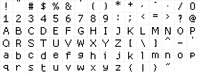 8star Regular font glyph preview 8star Regular font glyphpreview