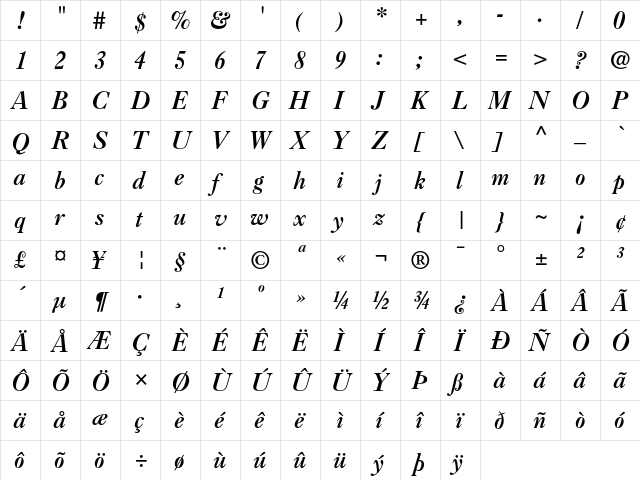 CaslonThree Regular font glyph preview CaslonThree Regular font glyphpreview
