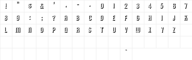 RoundedRelief Normal font glyph preview RoundedRelief Normal font glyphpreview