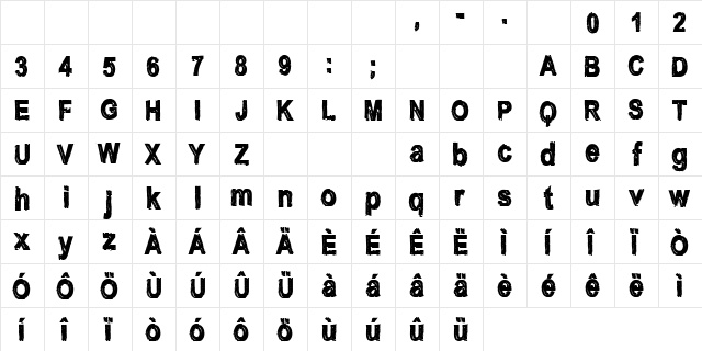 CF Nostalgia Regular font glyph preview CF Nostalgia Regular font glyphpreview