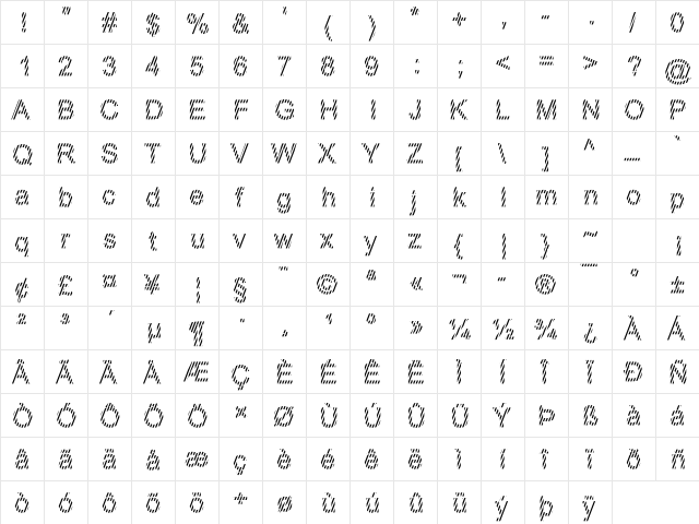 Mermaid Peppermint Regular font glyph preview Mermaid Peppermint Regular font glyphpreview