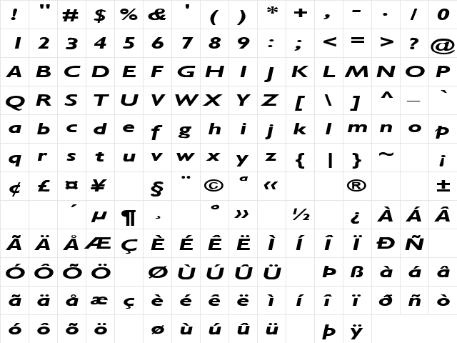 Achilles Last 3 Regular font glyph preview Achilles Last 3 Regular font glyphpreview
