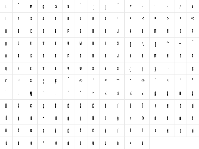 Callioca Personal Use Regular font glyph preview Callioca Personal Use Regular font glyphpreview