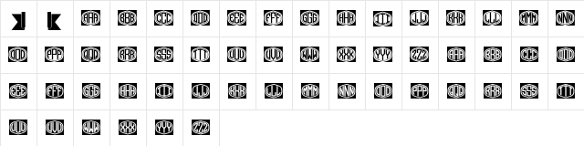 Ribbon Monogram Regular font glyph preview Ribbon Monogram Regular font glyphpreview