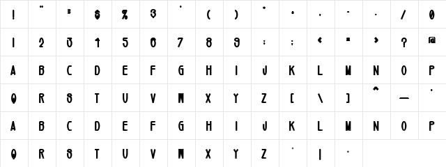 Mikey Jax Regular font glyph preview Mikey Jax Regular font glyphpreview