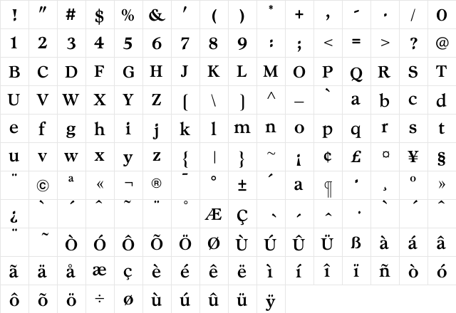 ChelseaLight Regular font glyph preview ChelseaLight Regular font glyphpreview