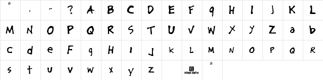 Killerbee A font glyph preview Killerbee A font glyphpreview