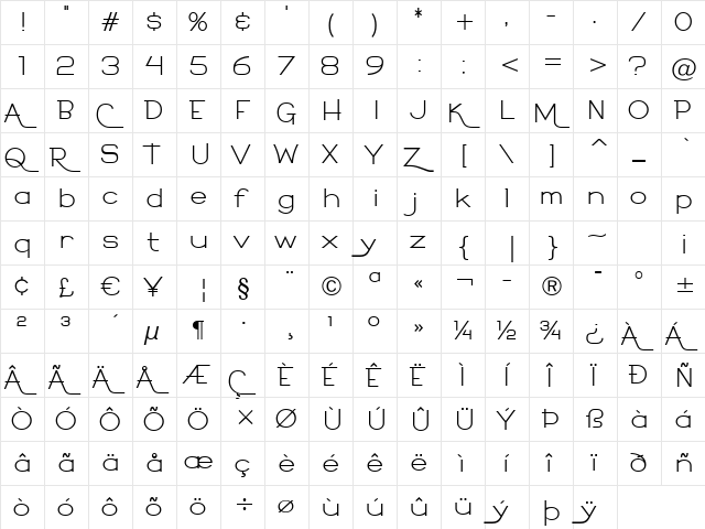 Calamity Teen BTN Regular font glyph preview Calamity Teen BTN Regular font glyphpreview