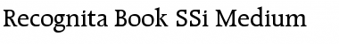 Recognita Book SSi Medium Font Title Preview Recognita Book SSi Medium Font Title Preview