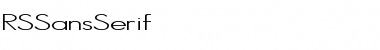 RSSansSerif Regular Font Title Preview RSSansSerif Regular Font Title Preview