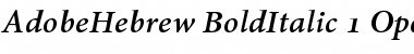 Adobe Hebrew Bold Italic Font Title Preview Adobe Hebrew Bold Italic Font Title Preview