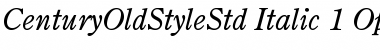 Century Old Style Std Italic Font Title Preview Century Old Style Std Italic Font Title Preview