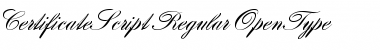 CertificateScript Regular Font Title Preview CertificateScript Regular Font Title Preview
