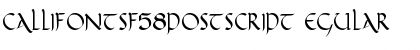 CallifontsF58PostScript Regular Font Title Preview CallifontsF58PostScript Regular Font Title Preview