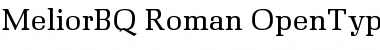 Melior BQ Regular Font Title Preview Melior BQ Regular Font Title Preview