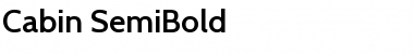 Cabin SemiBold Font Title Preview Cabin SemiBold Font Title Preview