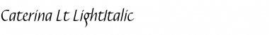 Caterina Lt LightItalic Font Title Preview Caterina Lt LightItalic Font Title Preview