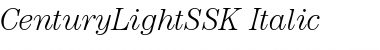 CenturyLightSSK Italic Font Title Preview CenturyLightSSK Italic Font Title Preview