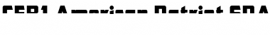 CFB1 American Patriot SPANGLE 2 Italic Font Title Preview CFB1 American Patriot SPANGLE 2 Italic Font Title Preview