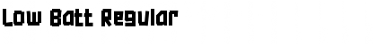 Low Batt Regular Font Title Preview Low Batt Regular Font Title Preview