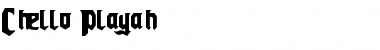 Chello Playah Original Font Title Preview Chello Playah Original Font Title Preview