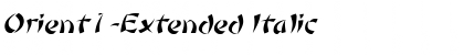 Orient1-Extended Italic Font Title Preview Orient1-Extended Italic Font Title Preview