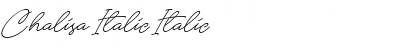 Chalisa Italic Italic Font Title Preview Chalisa Italic Italic Font Title Preview