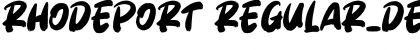 Rhodeport Regular_DEMO Regular Font Title Preview Rhodeport Regular_DEMO Regular Font Title Preview