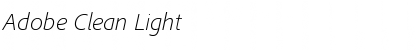 Adobe Clean Light Italic Font Title Preview Adobe Clean Light Italic Font Title Preview