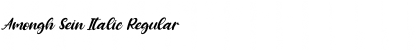 Amongh Sein Italic Regular Font Title Preview Amongh Sein Italic Regular Font Title Preview