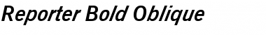 Reporter Bold Italic Font Title Preview Reporter Bold Italic Font Title Preview