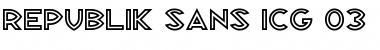 Republik Sans ICG 03 Regular Font Title Preview Republik Sans ICG 03 Regular Font Title Preview