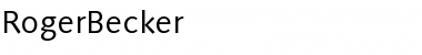 RogerBecker Regular Font Title Preview RogerBecker Regular Font Title Preview