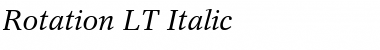 Rotation LT Roman Italic Font Title Preview Rotation LT Roman Italic Font Title Preview