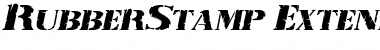 RubberStampExtended Italic Font Title Preview RubberStampExtended Italic Font Title Preview