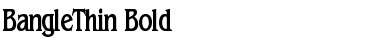 BangleThin Bold Font Title Preview BangleThin Bold Font Title Preview