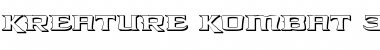 Kreature Kombat 3D Regular Font Title Preview Kreature Kombat 3D Regular Font Title Preview