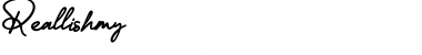 Reallishmy Regular Font Title Preview Reallishmy Regular Font Title Preview