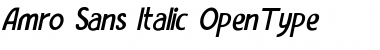 Amro Sans Italic Font Title Preview Amro Sans Italic Font Title Preview