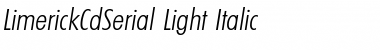 LimerickCdSerial-Light Italic Font Title Preview LimerickCdSerial-Light Italic Font Title Preview