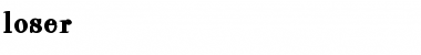 Loser Regular Font Title Preview Loser Regular Font Title Preview